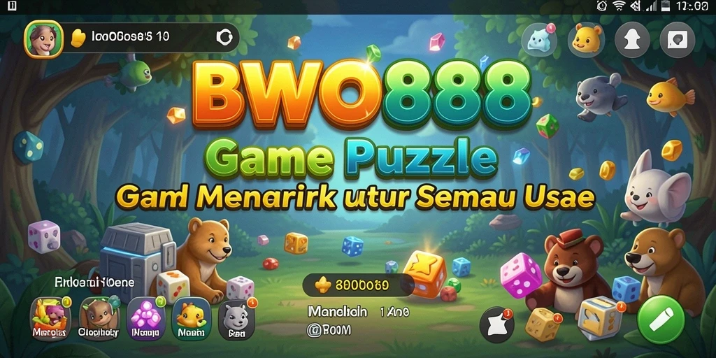Tampilan gameplay BWO888 yang seru dengan teka-teki menarik.