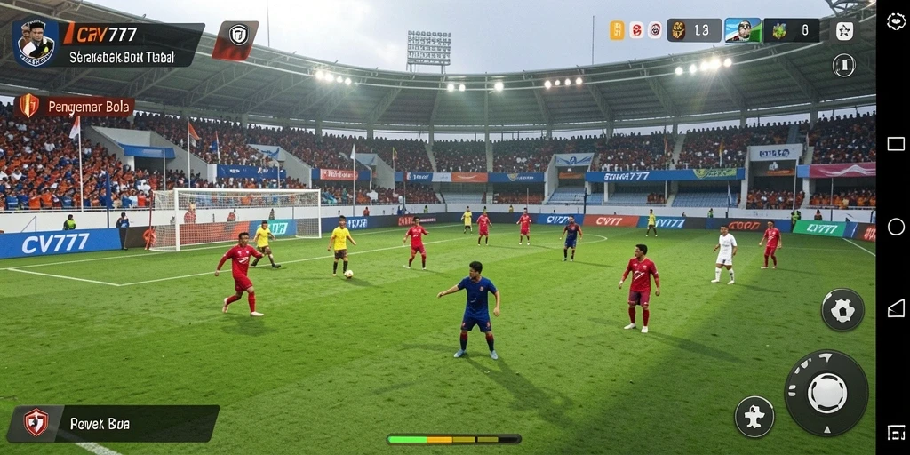 Gameplay seru dan realistis dalam CV777, rasakan intensitas sepak bola.