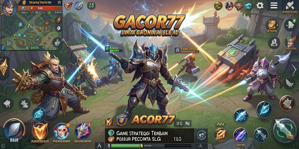 Screenshot gameplay GACOR77 yang memperlihatkan aksi seru dan strategi SLG.