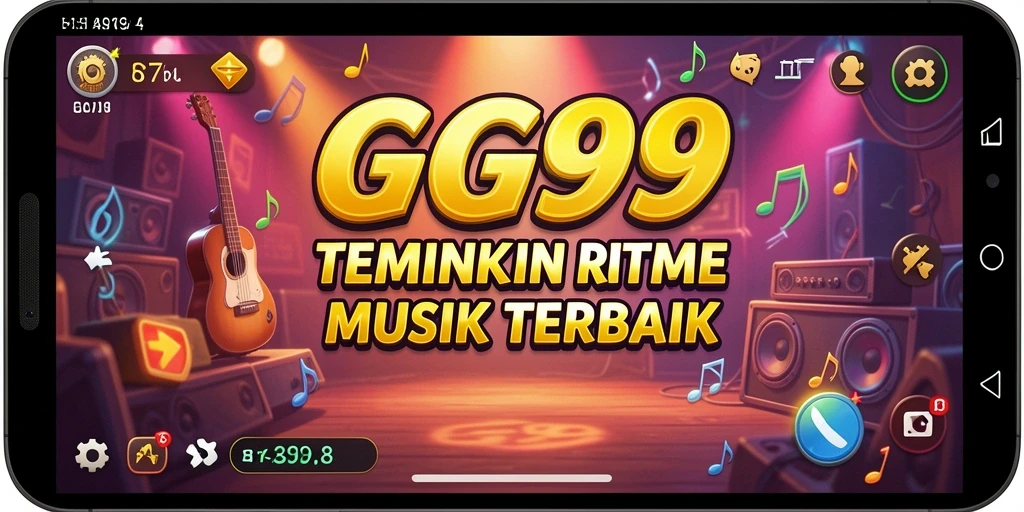 Screenshot menunjukkan gameplay GG99 dengan tantangan musik yang menarik.