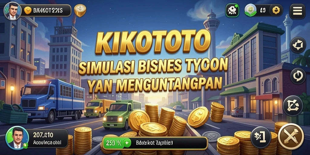 Tangkapan layar gameplay KIKOTOTO yang menampilkan strategi bisnis Tycoon.