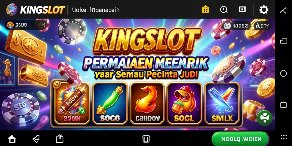 Screenshot gameplay KINGSLOT yang menampilkan putaran slot yang dinamis.
