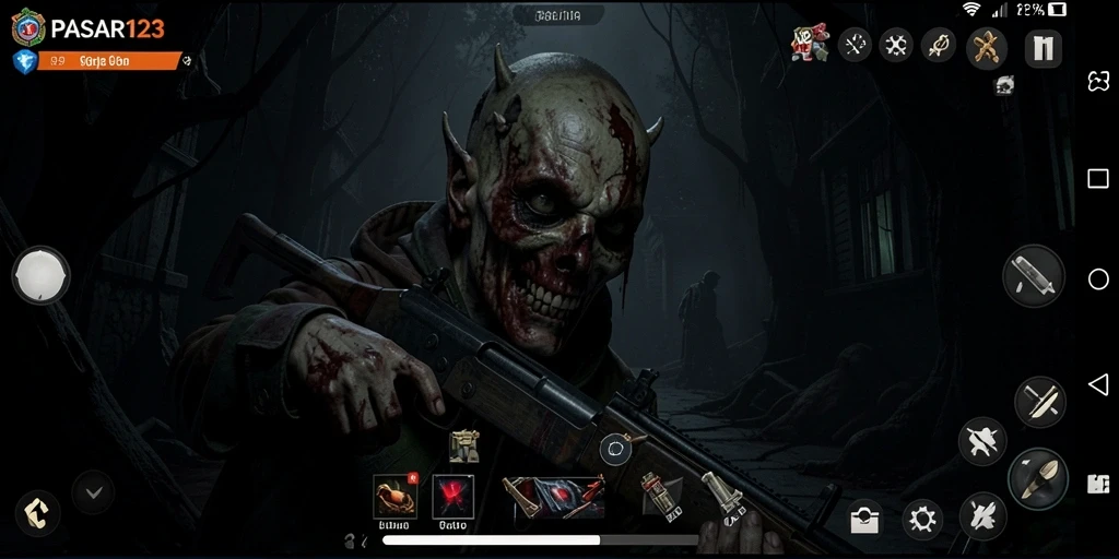 Tampilan gameplay PASAR123 yang menegangkan dan penuh kengerian.