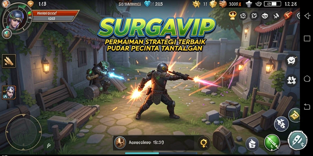 Tampilan gameplay SURGAVIP yang menarik dan menantang strategi.